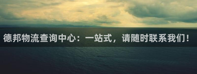 旺财28注册地址：德邦物流查询中心：
